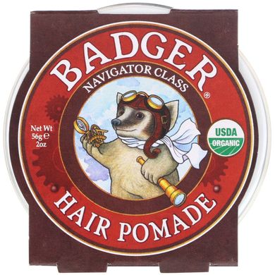 Органічна помада для волосся, категорія - мореплавець, для чоловіків, Badger Company, 2 унції (56 гр)