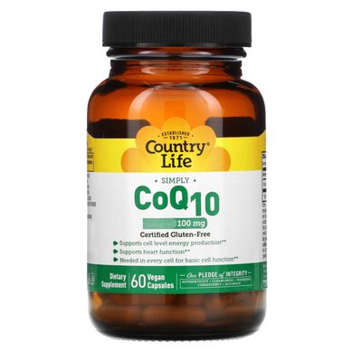 Коэнзим CoQ10 Country Life ( CoQ10) 100 мг 60 капсул купить в Киеве и Украине