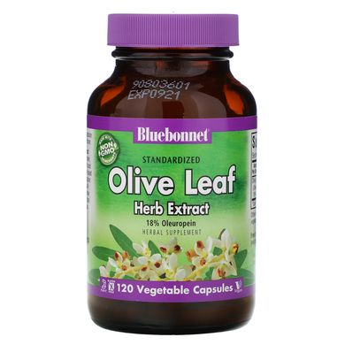 Олива екстракт листя Bluebonnet Nutrition (Olive Leaf Extract) 120 капсул