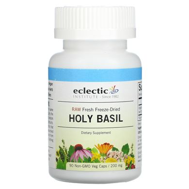 Туласі, Holy Basil, Eclectic Institute, 200 мг, 90 вегетаріанських капсул