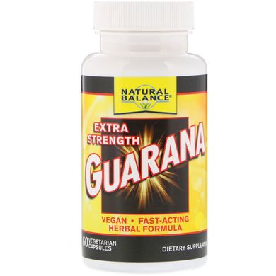 Гуарана Natural Balance (Guarana Extra Strength) 60 капсул купить в Киеве и Украине