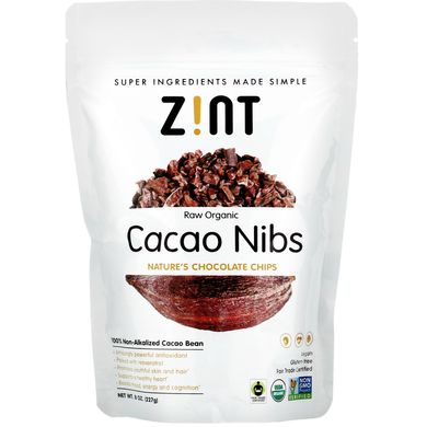 Сирі органічні пір'я какао, Zint, 227 г