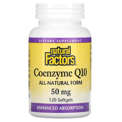 Коензим CoQ10 Natural Factors (CoQ10) 50 мг 120 капсул