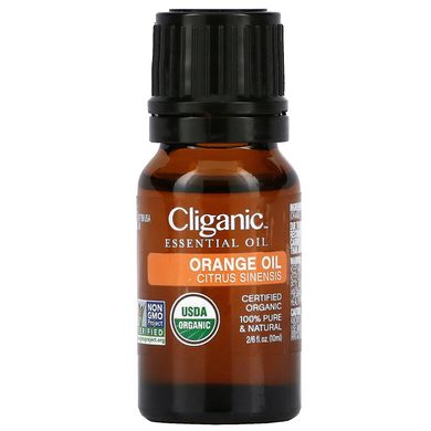 Cliganic, 100% чиста ефірна олія, апельсин, 0,33 рідкої унції (10 мл)
