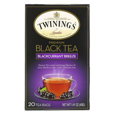 Чай черный с черной смородиной Twinings (Black Tea) 20 пак. 40 г купить в Киеве и Украине