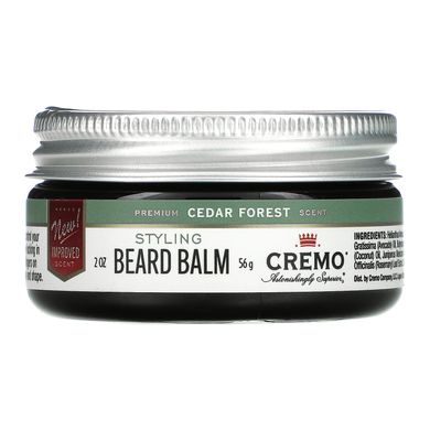 Cremo, Бальзам для укладання бороди, кедровий ліс, 2 унції (56 г)