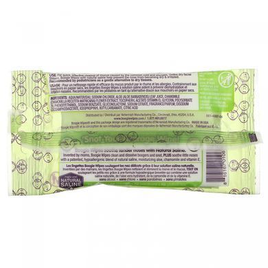 Boogie Wipes, Wipes with a gentle saline solution for nasal congestion, fresh scent, 10 wipes