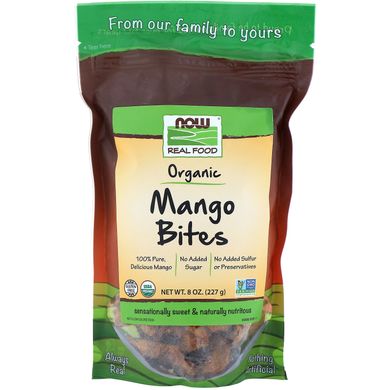 Манго органік Now Foods (Organic Mango Bites) 227 г