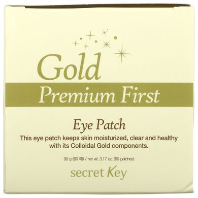 Secret Key, Gold Premium First, повязка для глаз, 60 пластырей, 3,17 унции (90 г) купить в Киеве и Украине