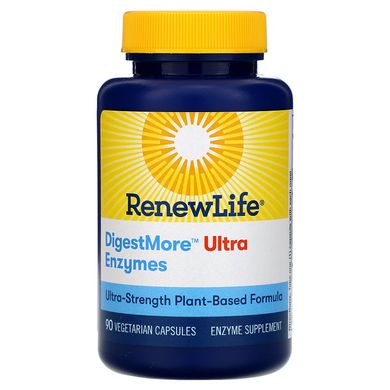 Травлення, більше ультраферментів, DigestMore Ultra Enzymes, Renew Life, 90 вегетаріанських капсул
