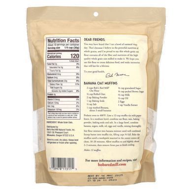 Цельнозерновая овсяная мука Bob's Red Mill Whole Grain Oat Flour 567 г купить в Киеве и Украине