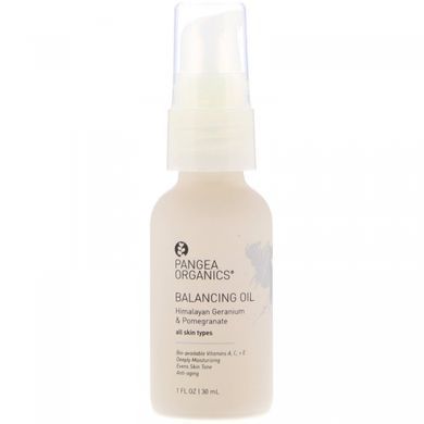 Soothing Oil, Himalayan Geranium and Pomegranate, Pangea Organics, 1 fl oz (30 ml).