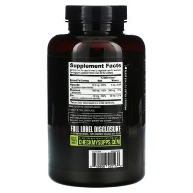 Аспарагинат магния и цинка, NutraBio Labs, 180 вегетарианских капсул купить в Киеве и Украине