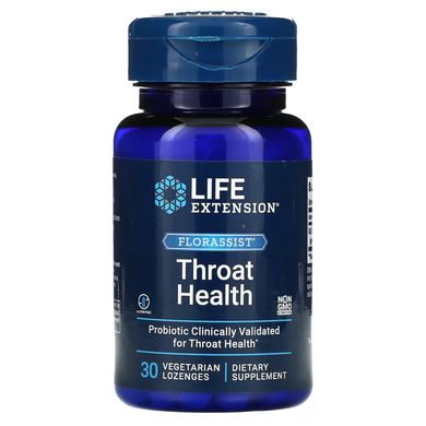 Здоров'я горла, FlorAssist Throat Health, Life Extension, 30 льодяників