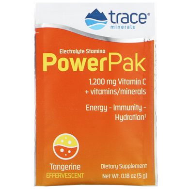 Електроліти Trace Minerals Research (Electrolyte Stamina Power Pak) 30 пакетиків зі смаком мандарина