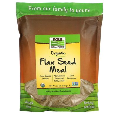 Органічне лляне насіння Now Foods (Flax Seed Meal) 624 г