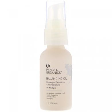 Soothing Oil, Himalayan Geranium and Pomegranate, Pangea Organics, 1 fl oz (30 ml).