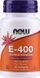 Вітамін Е зі змішаними токоферолами Now Foods (Vitamin E-400) 268 мг 400 МО 50 гелевих капсул фото
