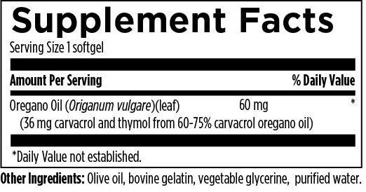 Oil of Oregano Designs for Health (Oil of Oregano) 60 capsules