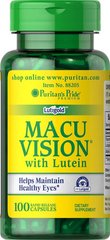 З альфа-ліпоєвої кислотою і лютеїн Macuvision®, Macuvision® with Alpha Lipoic Acid and Lutein, Puritan's Pride, 100 капсул