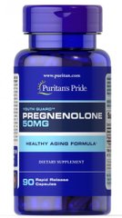 Прегненолон, Pregnenolone, Puritan's Pride, 50 мг, 90 капсул