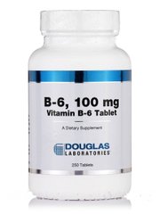 Витамин B6 Douglas Laboratories (B-6) 100 мг 250 таблеток купить в Киеве и Украине