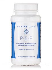 P-5-P Вітамін В6 Піридоксин Klaire Labs (P-5-P Pyridoxal 5-Phosphate) 50 мг 100 вегетаріанських капсул