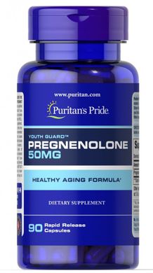 Прегненолон, Pregnenolone, Puritan's Pride, 50 мг, 90 капсул