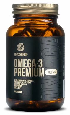 Омега-3 Grassberg (Omega-3 Premium) 1000 мг 60 капсул купить в Киеве и Украине