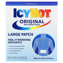 Оригінальні знеболювальні пластирі великі Icy Hot (Original Pain Relief Patch Large) 5 шт