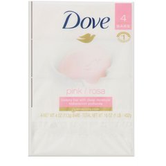 Косметичне мило «Рожеве», Dove, 4 шт. по 113 г
