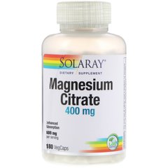 Цитрат магния Solaray (Magnesium Citrate) 400 мг 180 капсул купить в Киеве и Украине
