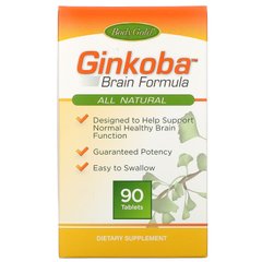 Ginkoba, фломула для мозку, BodyGold, 90 таблеток