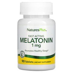 NaturesPlus, Мелатонин быстрого действия, 1 мг, 90 таблеток