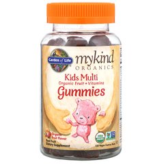 Мультивітаміни для дітей фруктовий смак органік для веганів Garden of Life (Kids Multi Gummies Mykind Organics) 120 жувальних цукерок