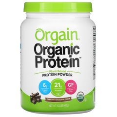 Orgain, Органічний протеїновий порошок, рослинна, вершково-шоколадна помадка, 1,02 фунта (462 г)