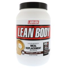 Lean Body, високопротеїновий коктейль, замінник їжі, потужний латте, Labrada Nutrition, 2,47 унцій (1120 г)