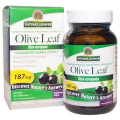 Экстракт листьев оливы стандартизированный Nature's Answer (Olive Leaf) 187 мг 60 капсул купить в Киеве и Украине