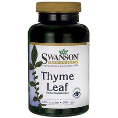 Листя чебрецю, Thyme Leaf, Swanson, 500 мг, 120 капсул