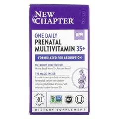 Мультивитамины для беременных один раз в день 35+ New Chapter (One Daily Prenatal Multivitamin 35+) 30 вегетарианских таблеток купить в Киеве и Украине
