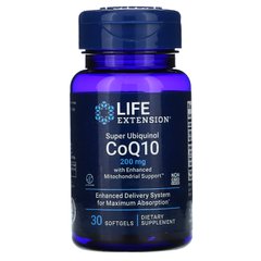 Супер убихинол коэнзим Q10, Super Ubiquinol CoQ10, Life Extension, 200 мг, 30 капсул купить в Киеве и Украине