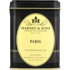Чорний чай, ароматизований Париж, Harney, Sons, 4 унції (112 г)
