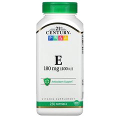 Витамин Е- 400 21st Century (Vitamin E) 250 капсул купить в Киеве и Украине