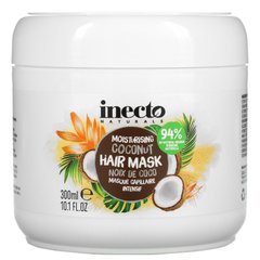Inecto, Зволожуюча маска для волосся з кокосом, 10,1 рідких унцій (300 мл)