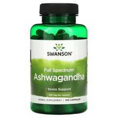 Swanson, Full Spectrum® Ashwagandha, 900 mg, 100 Capsules (450 mg per Capsule)