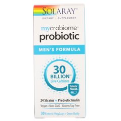 Пробіотик з мікробіома Solaray (Mycrobiome Probiotic Men's Formula) 30 мільярдів 30 капсул
