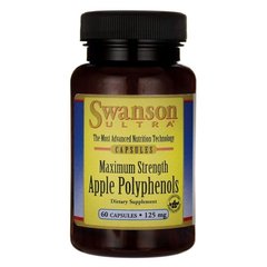 Максимальна сила яблучних поліфенолів, Maximum Strength Apple Polyphenols, Swanson, 125 мг, 60 капсул