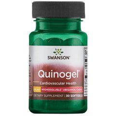 Розчинний у воді убіхінол CoQ10 Quinogel, Quinogel - Hydrosoluble Ubiquinol CoQ10, Swanson, 50 мг 30 капсул
