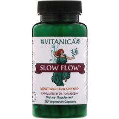 Slow Flow, препарат для приема во время менструального цикла, Vitanica, 60 капсул купить в Киеве и Украине