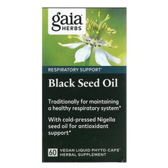 Gaia Herbs, масло черного тмина, 60 веганских капсул Liquid Phyto-Caps купить в Киеве и Украине